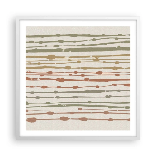 Poster in cornice bianca - La notazione musicale dei colori - 60x60 cm