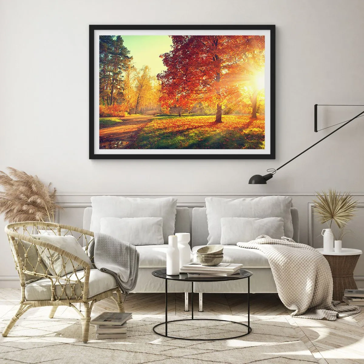 Poster in cornice nera - Rosso è bello - 40x30 cm