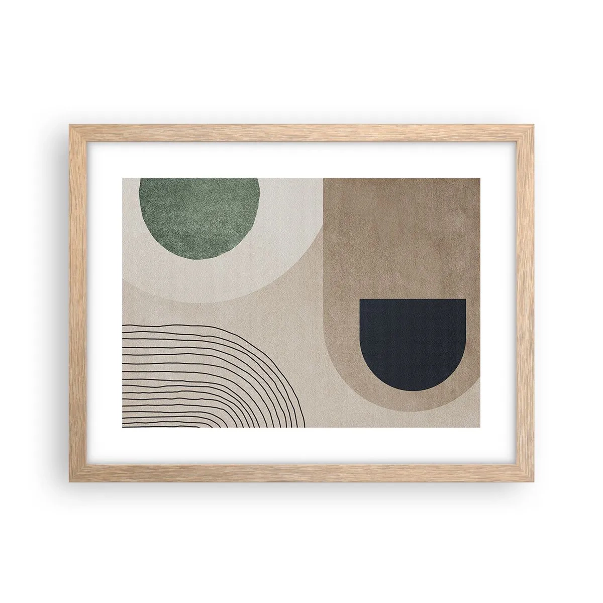 Poster in cornice rovere chiaro - La mitezza dell'ovale - 40x30 cm