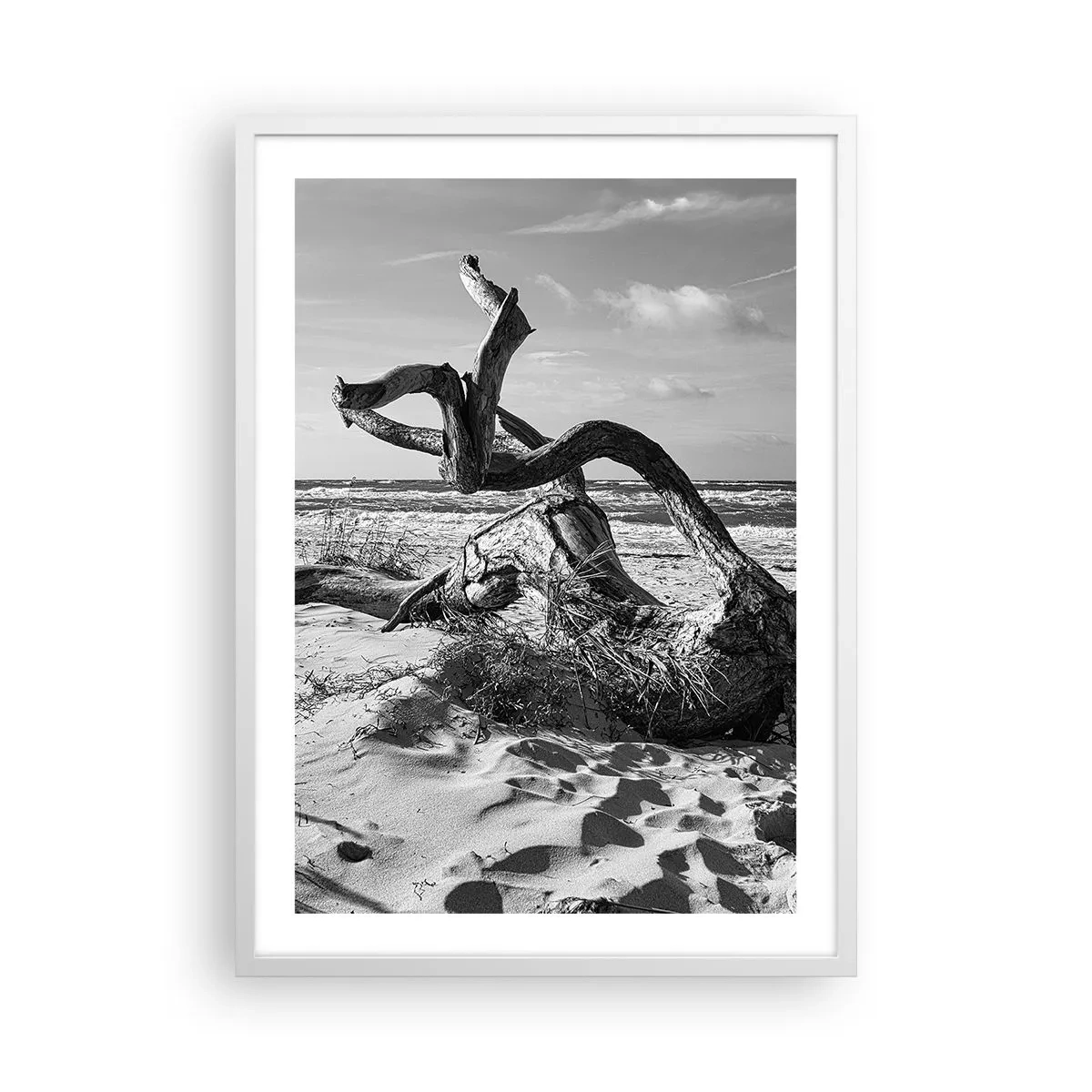 Poster in cornice bianca - Scolpito dal mare - 50x70 cm
