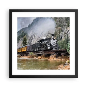 Poster in cornice nera - Dove andiamo? - 40x40 cm