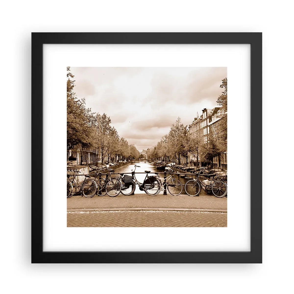 Poster in cornice nera - Atmosfera olandese - 30x30 cm