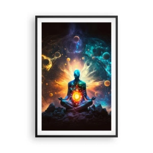 Poster in cornice nera - Pace cosmica - 61x91 cm
