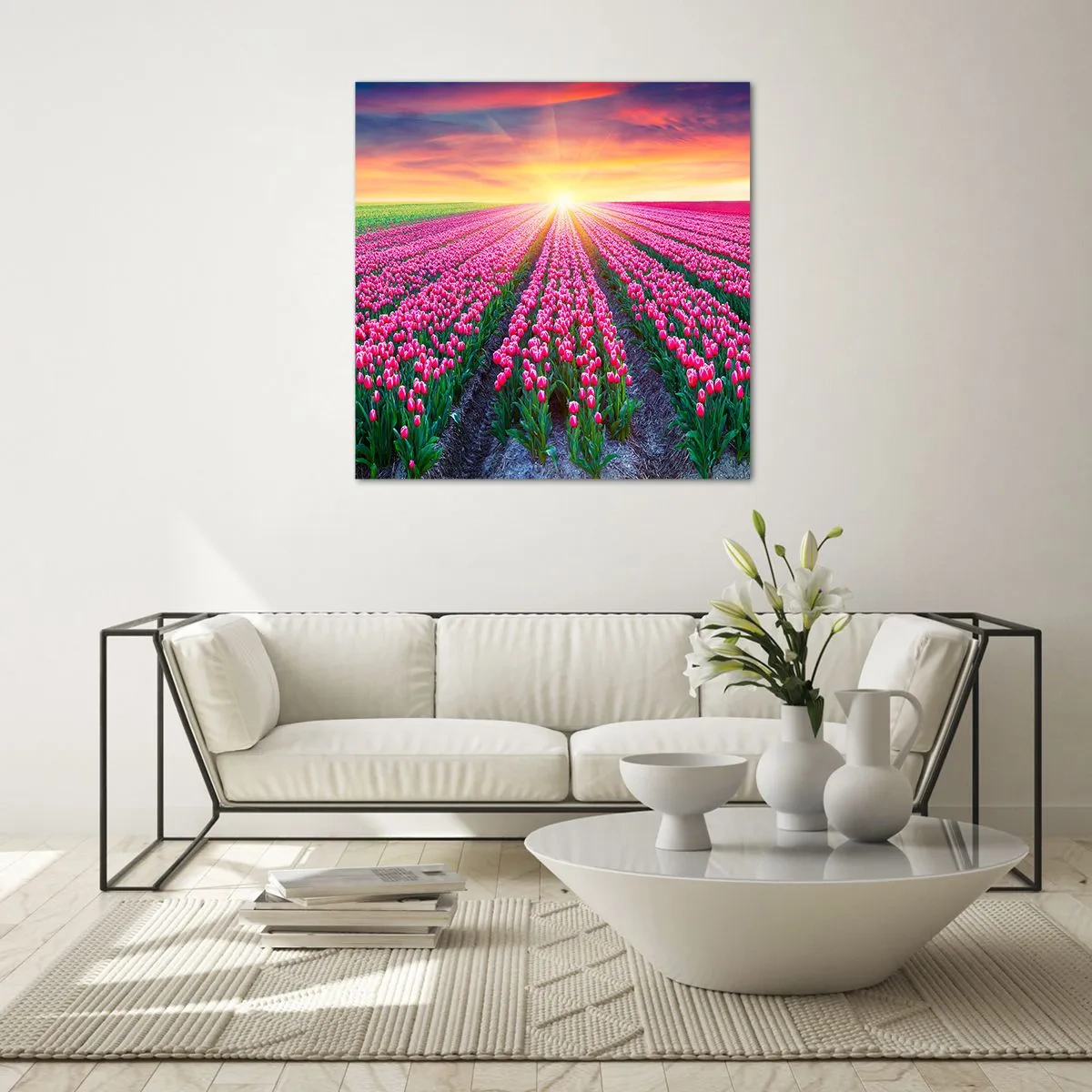 Quadro su vetro - La fattoria della bellezza - 30x30 cm