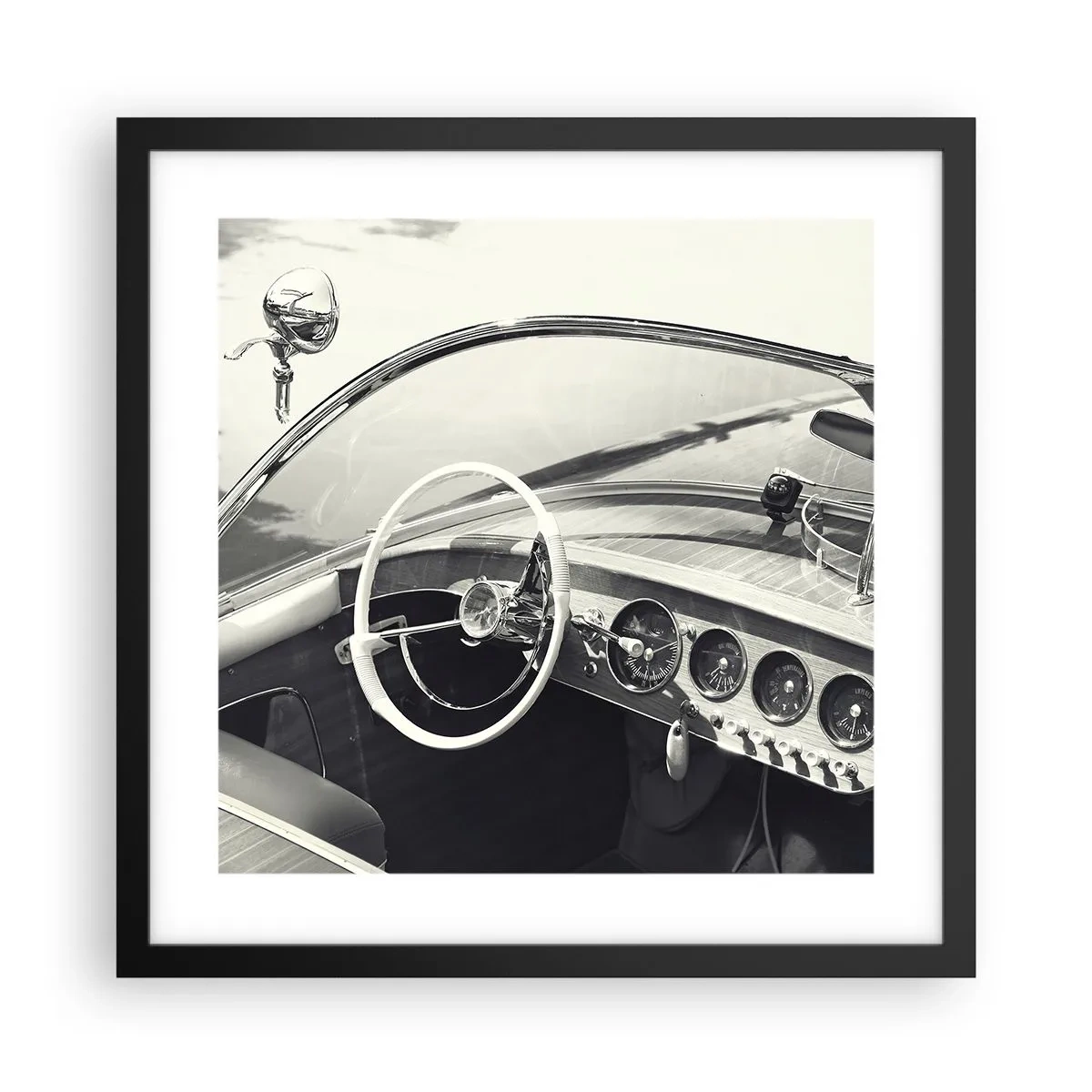 Poster in cornice nera - Il ricco e il povero - 40x40 cm