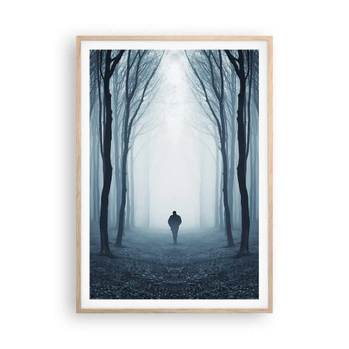 Poster in cornice rovere chiaro - E tutto è semplice e chiaro - 70x100 cm