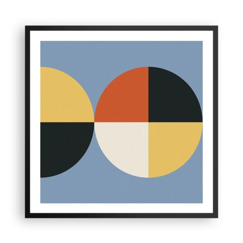 Poster in cornice nera - Guarda e conta - 60x60 cm