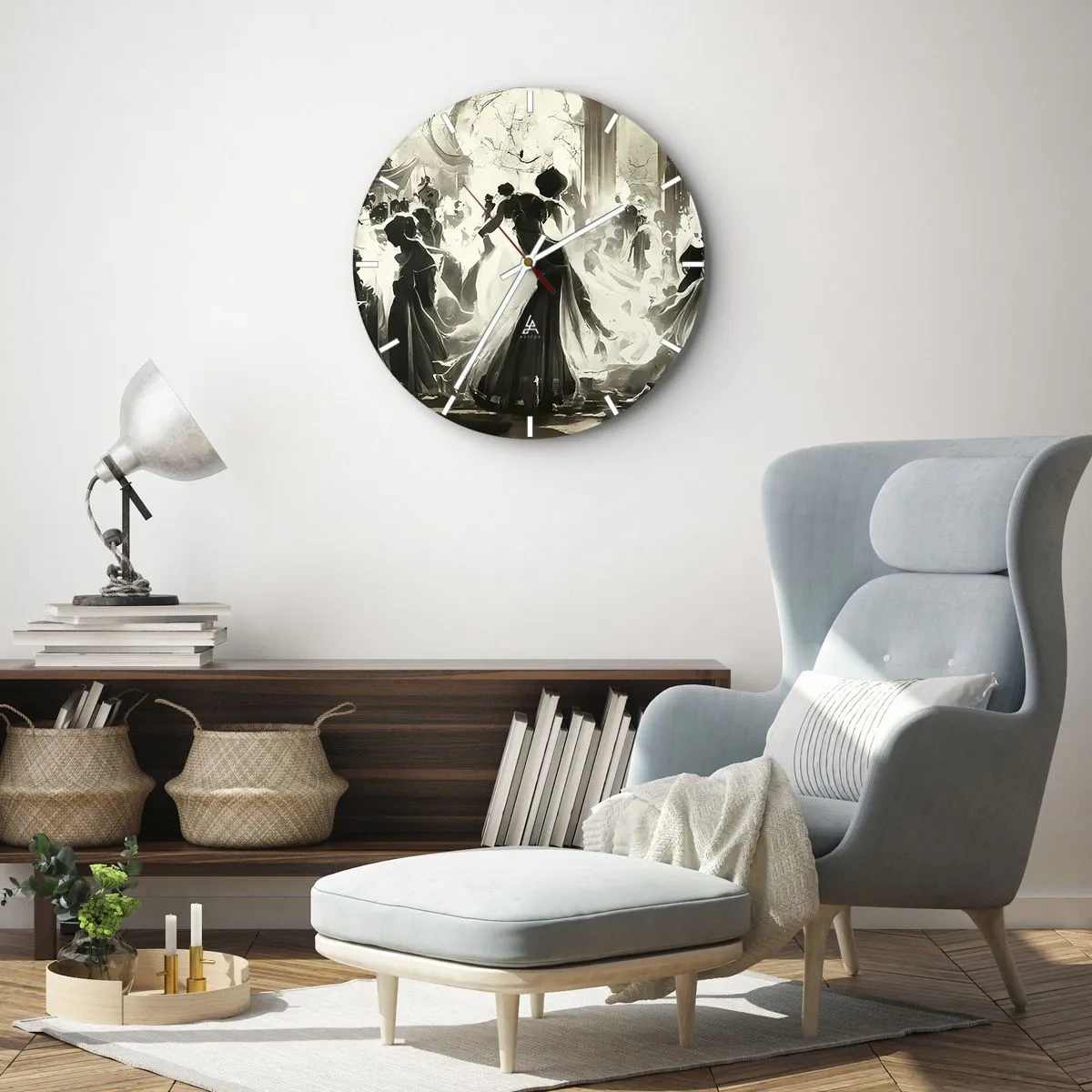 Orologio da parete - Orologio in Vetro - Il gran ballo in maschera - 40x40 cm