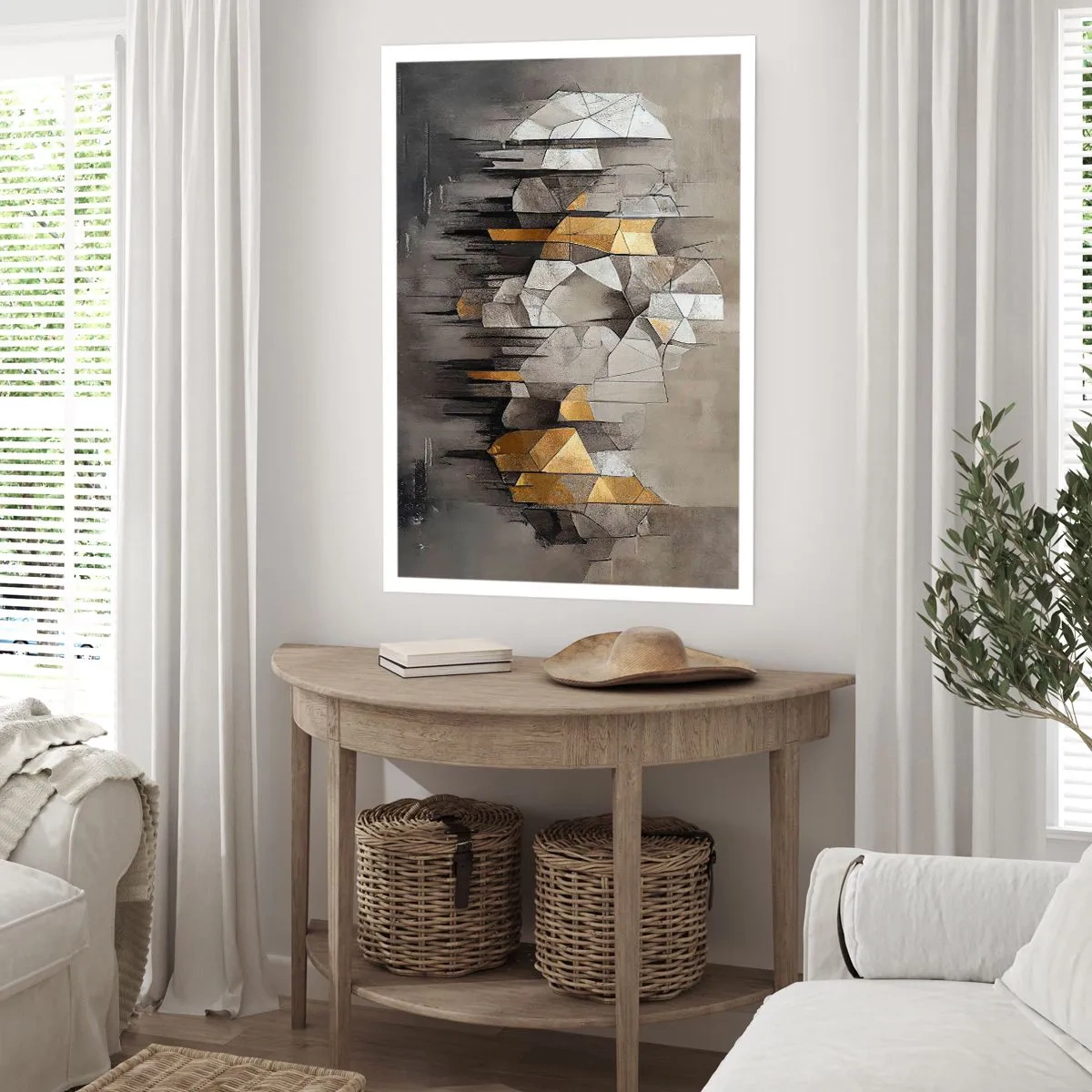 Poster - Composizione di ghiaccio e luce - 70x100 cm