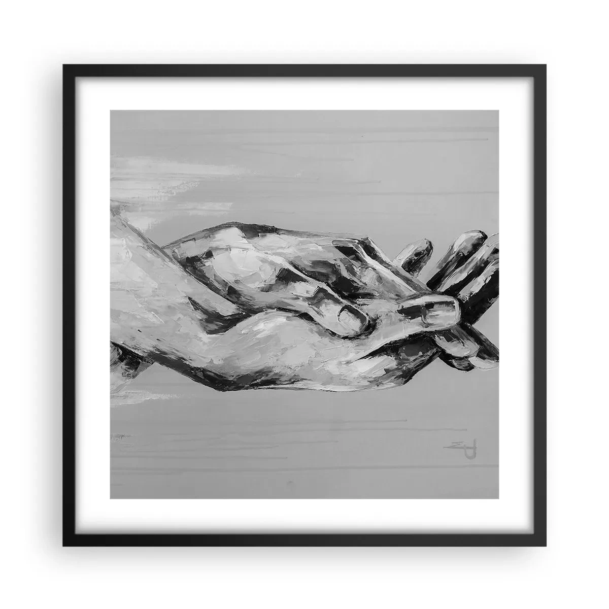 Poster in cornice nera - Inizio... - 50x50 cm