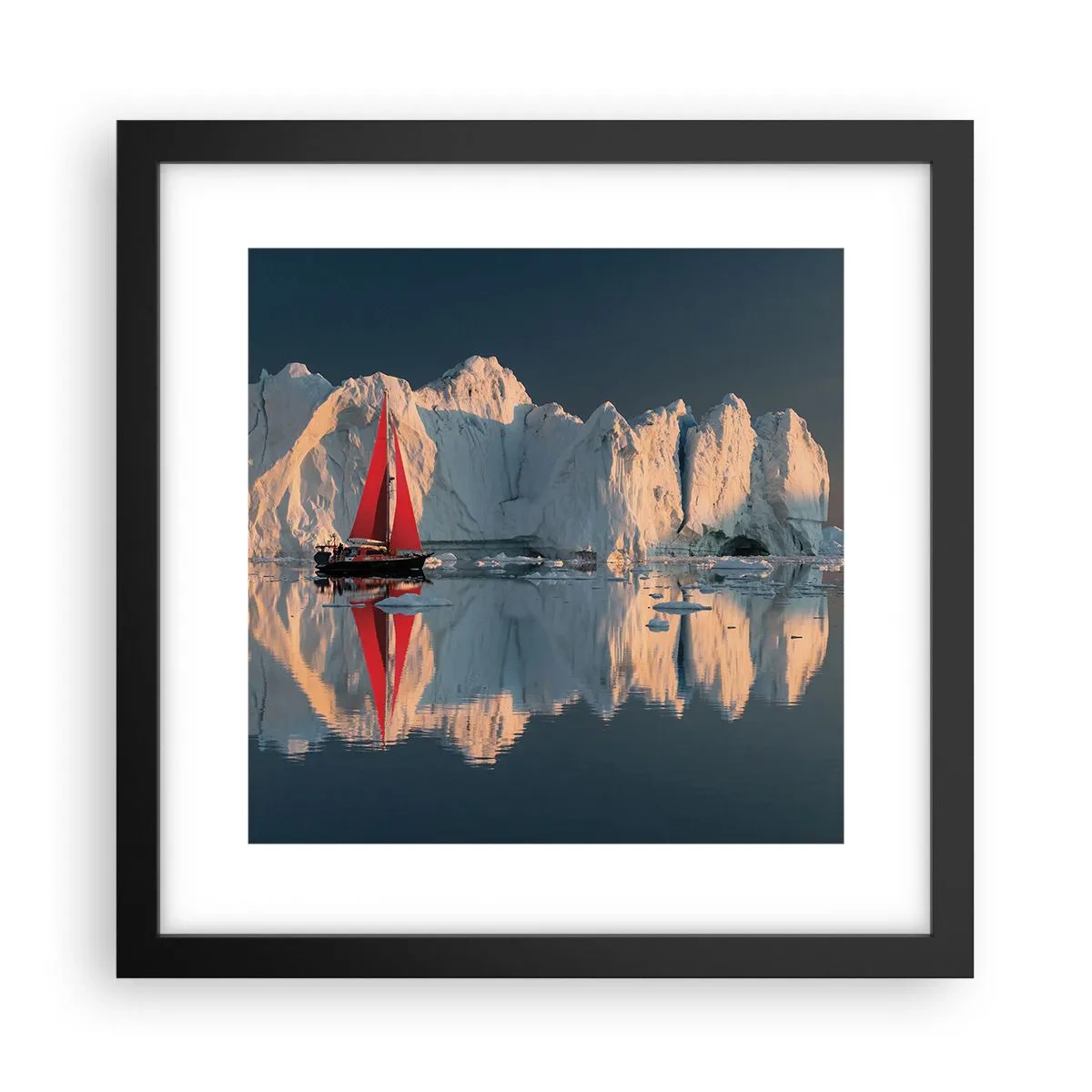 Poster in cornice nera - Ai confini del mondo - 30x30 cm