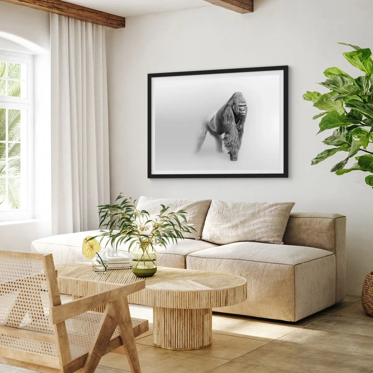 Poster in cornice nera - Sicuro della propria forza - 91x61 cm