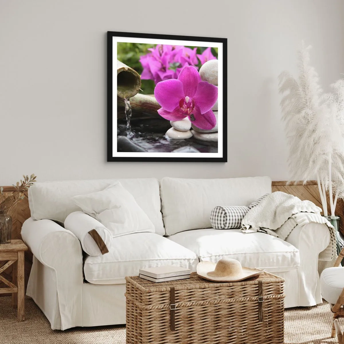 Poster in cornice nera - E già ti riposi - 60x60 cm