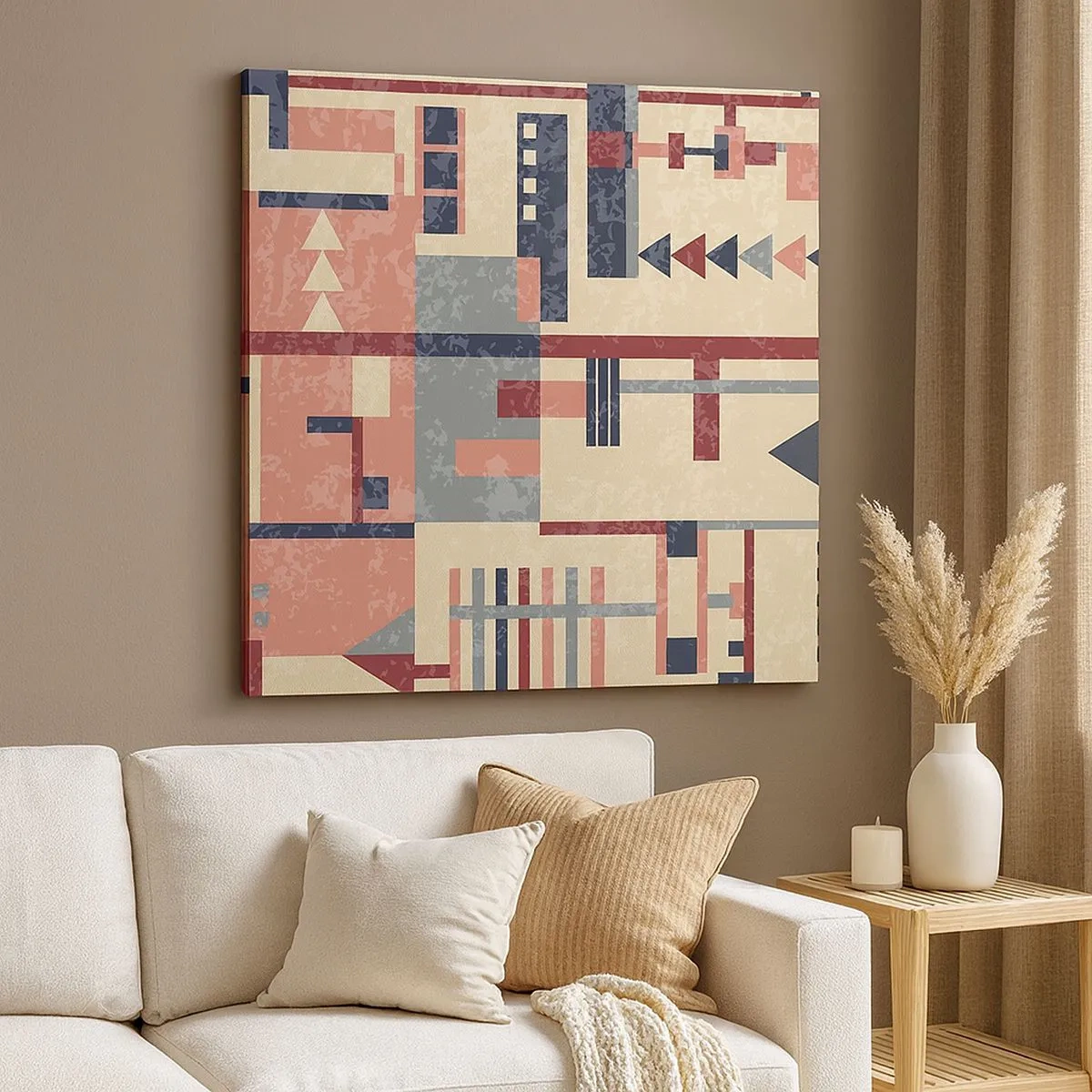 Quadro su tela - Stampe su Tela - Combinazione di orizzontali e verticali - 30x30 cm