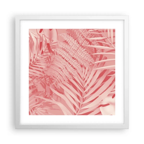 Poster in cornice bianca - Concetto rosa - 40x40 cm