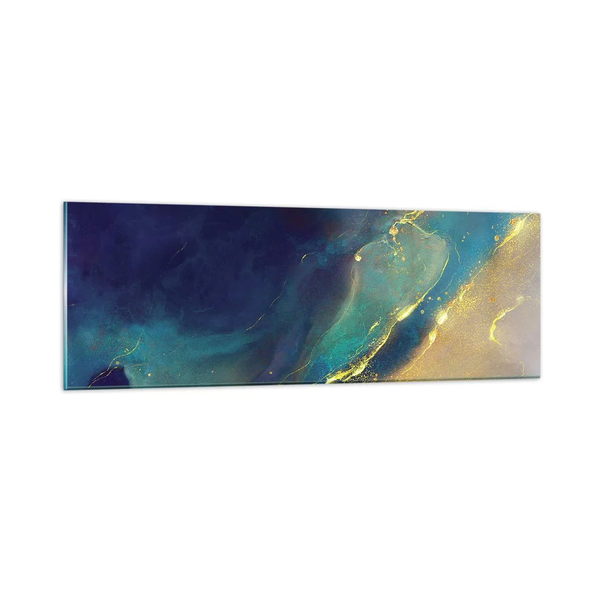 Quadro su vetro - La palude dorata - 90x30 cm