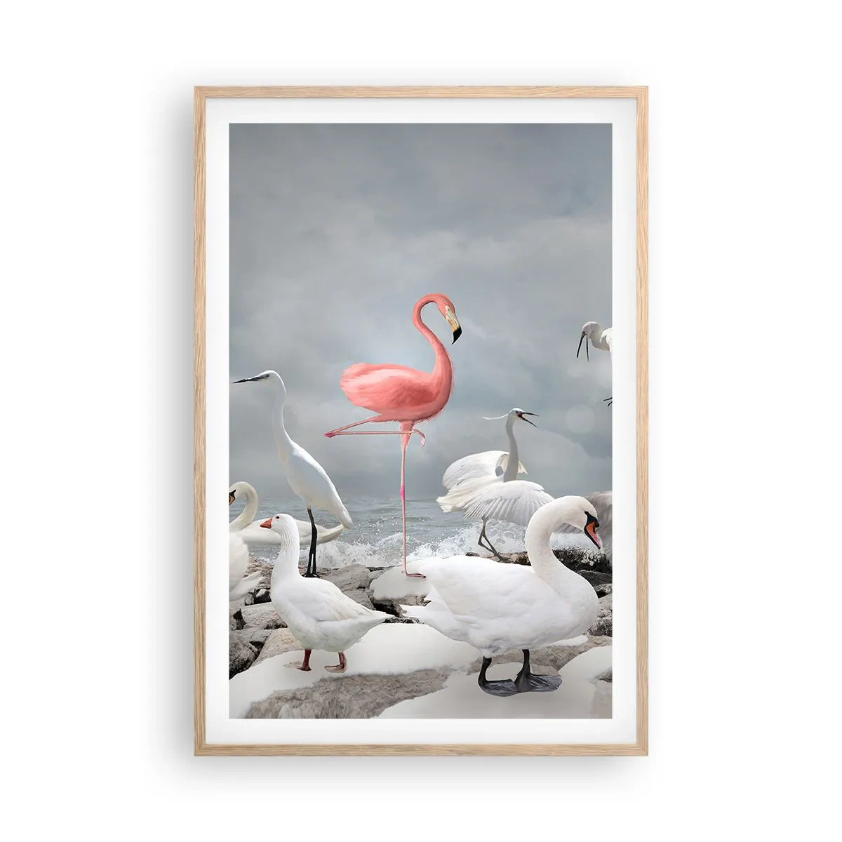 Poster in cornice rovere chiaro - Come sono arrivato qui? - 61x91 cm