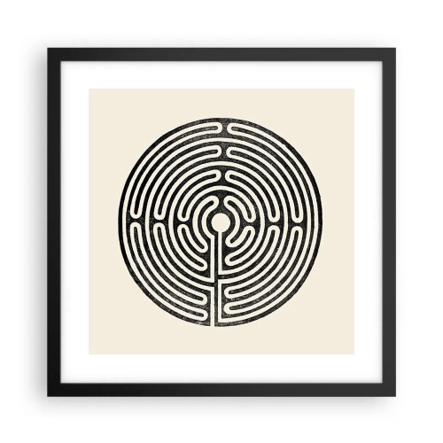 Poster in cornice nera - Ordine misterioso - 40x40 cm