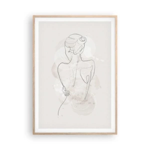 Poster in cornice rovere chiaro - Come uno strumento delicato - 70x100 cm