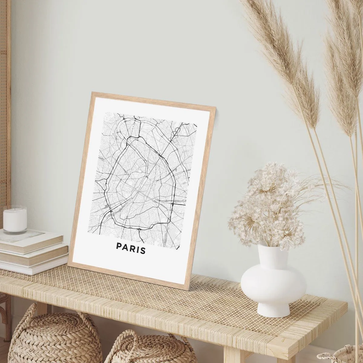 Poster in cornice rovere chiaro - Il fiore di Parigi - 30x40 cm