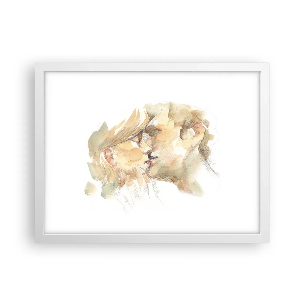 Poster in cornice bianca - Sarà l'anima gemella? - 40x30 cm