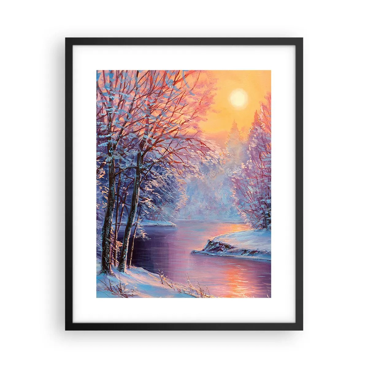 Poster in cornice nera - I colori dell'inverno - 40x50 cm