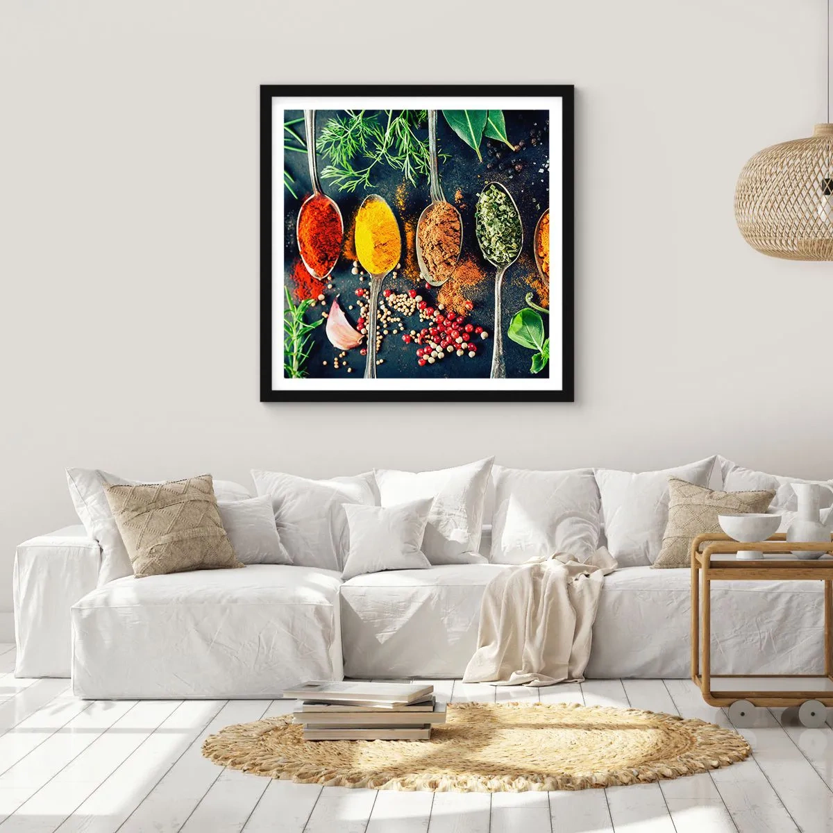 Poster in cornice nera - Magie gastronomiche - 50x50 cm