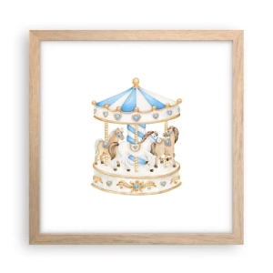 Poster in cornice rovere chiaro - Dolce infanzia - 30x30 cm