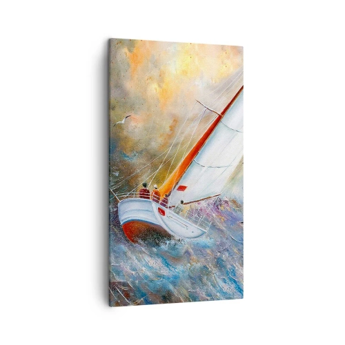 Quadro su tela - Stampe su Tela - Correndo sulle onde - 45x80 cm