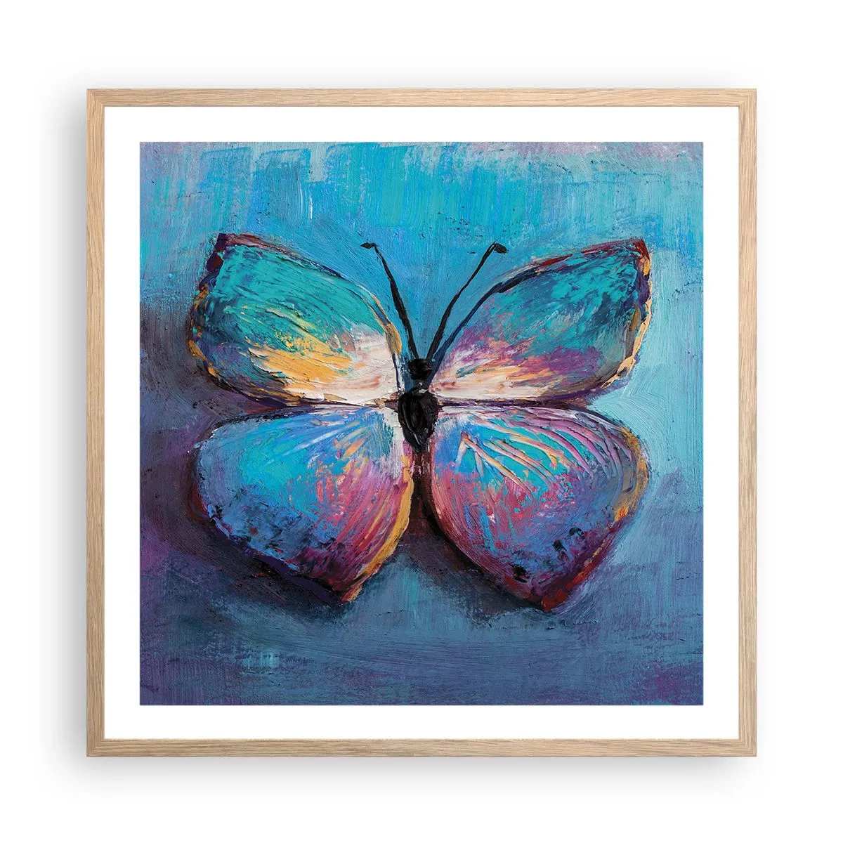 Poster in cornice rovere chiaro - In tutta la bellezza - 60x60 cm