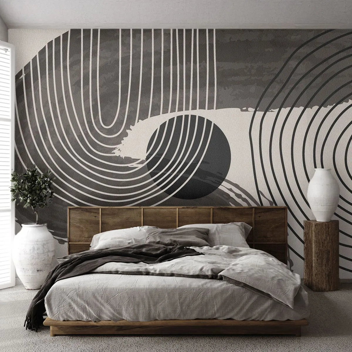 Fotomurali Premium Canvas - L'ovale vittorioso - Astrazione, Minimalismo, Pezzo - 400x280 cm