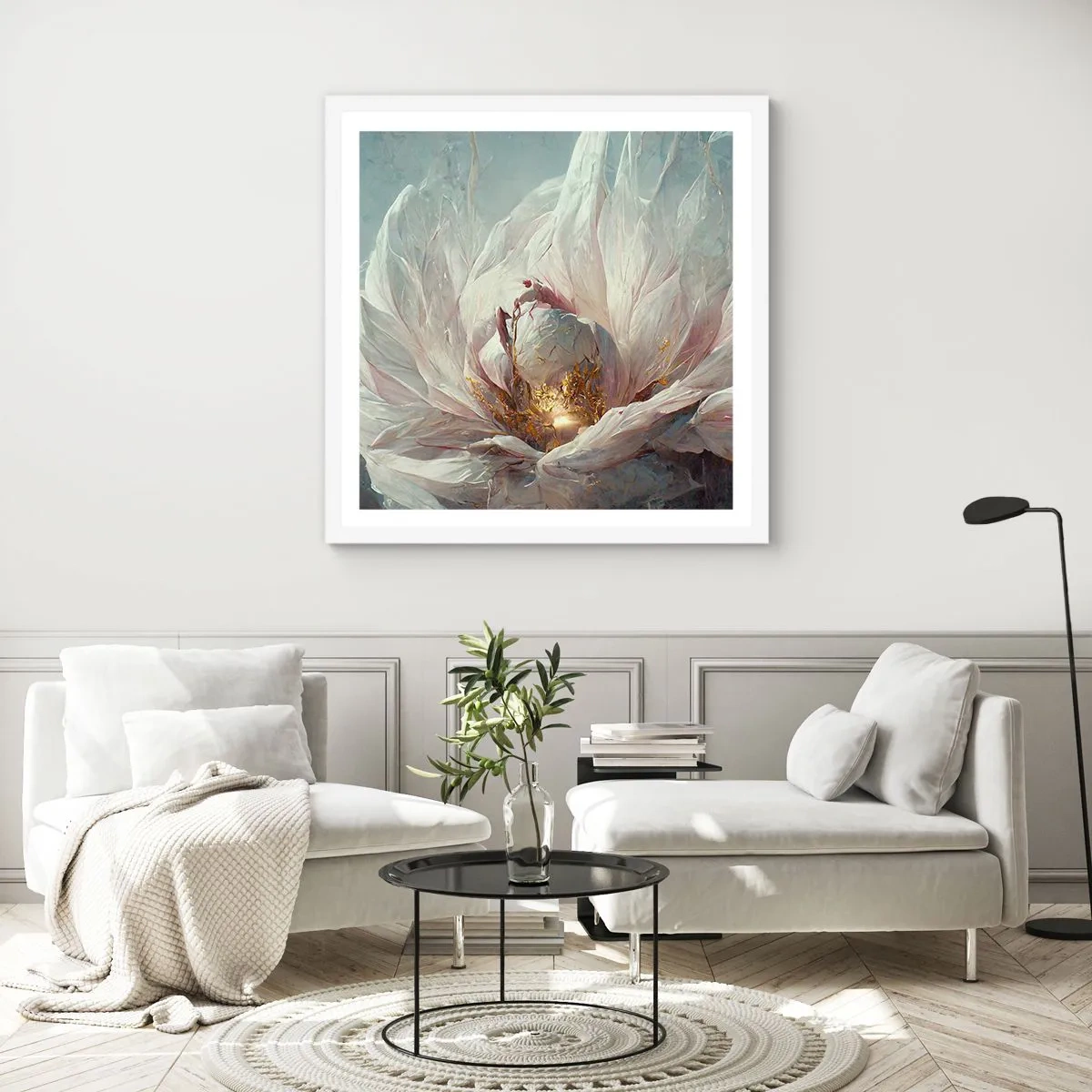 Poster in cornice bianca - Fiorisce ogni cento anni - 40x40 cm
