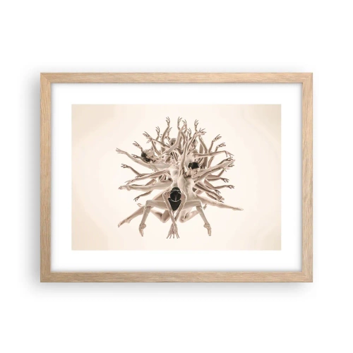 Poster in cornice rovere chiaro - Fiorendo nella danza - 40x30 cm