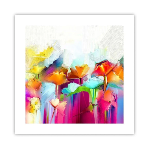 Poster - L'arcobaleno è fiorito - 40x40 cm