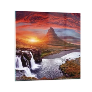 Quadro su vetro - Paesaggio della Terra di Mezzo - 30x30 cm