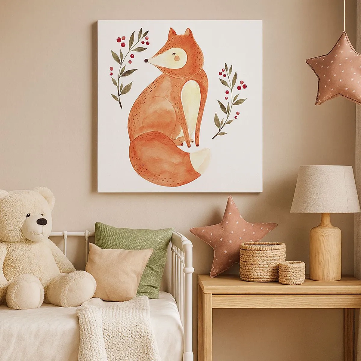 Quadro su tela - Stampe su Tela - Piccola rossa - 30x30 cm