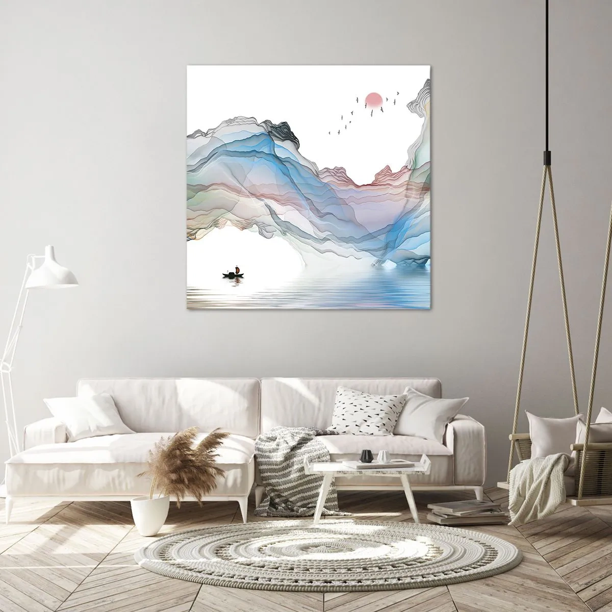 Quadro su tela - Stampe su Tela - Verso i monti di cristallo - 30x30 cm
