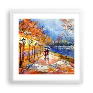 Poster in cornice bianca - Insieme fino ai confini del tempo - 40x40 cm