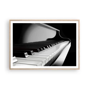 Poster in cornice rovere chiaro - Armonia di forme e colori - 100x70 cm