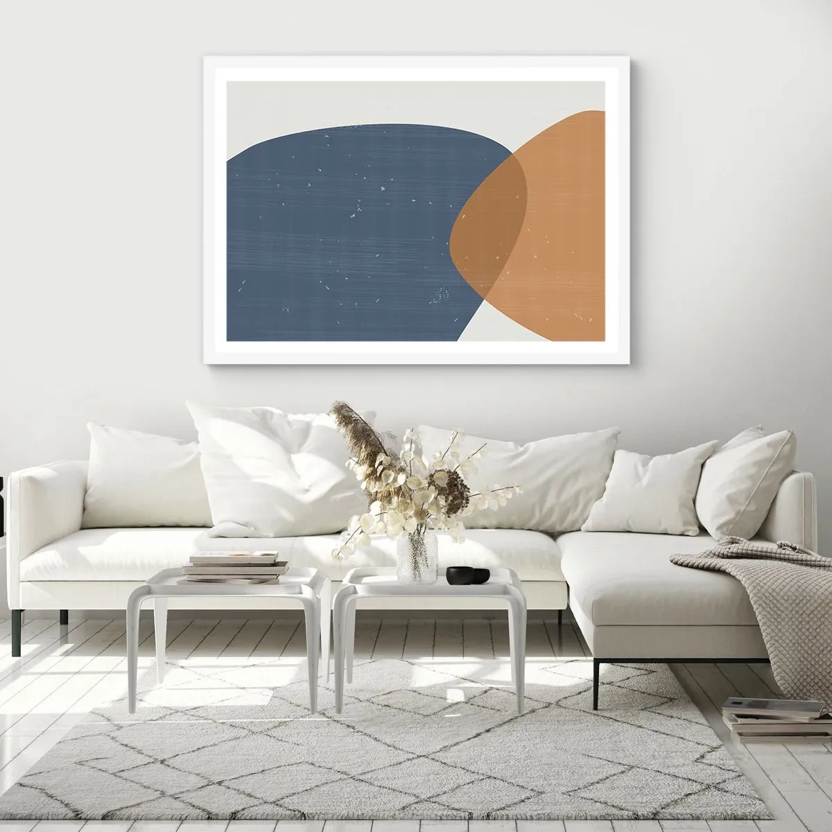 Poster in cornice bianca - Ovali e influenze - 40x30 cm