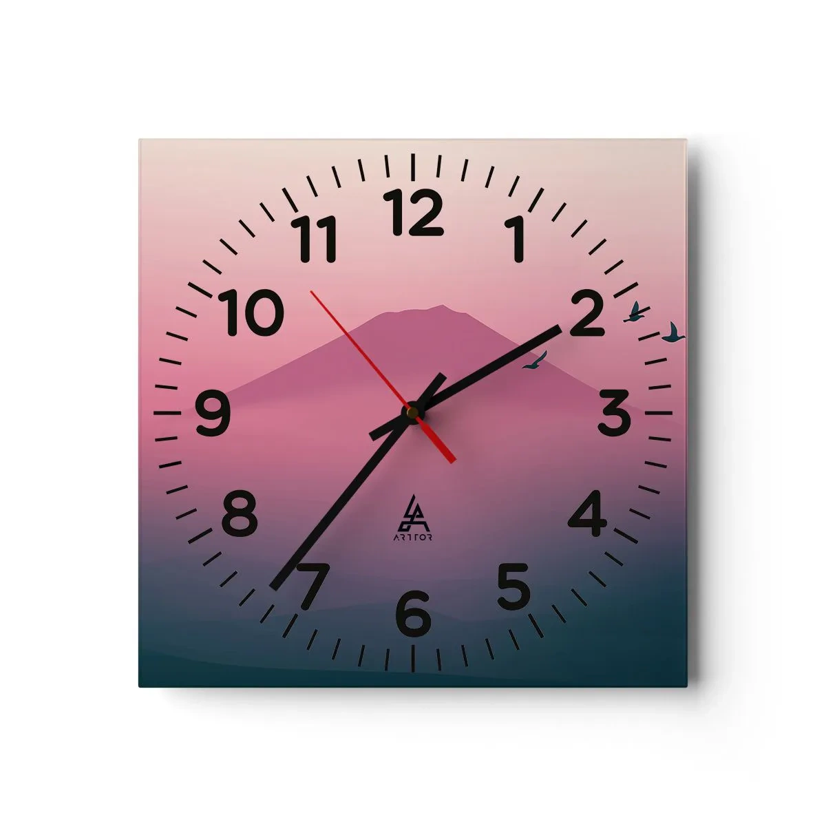 Orologio da parete - Orologio in Vetro - Viandanti sopra le nuvole - 40x40 cm