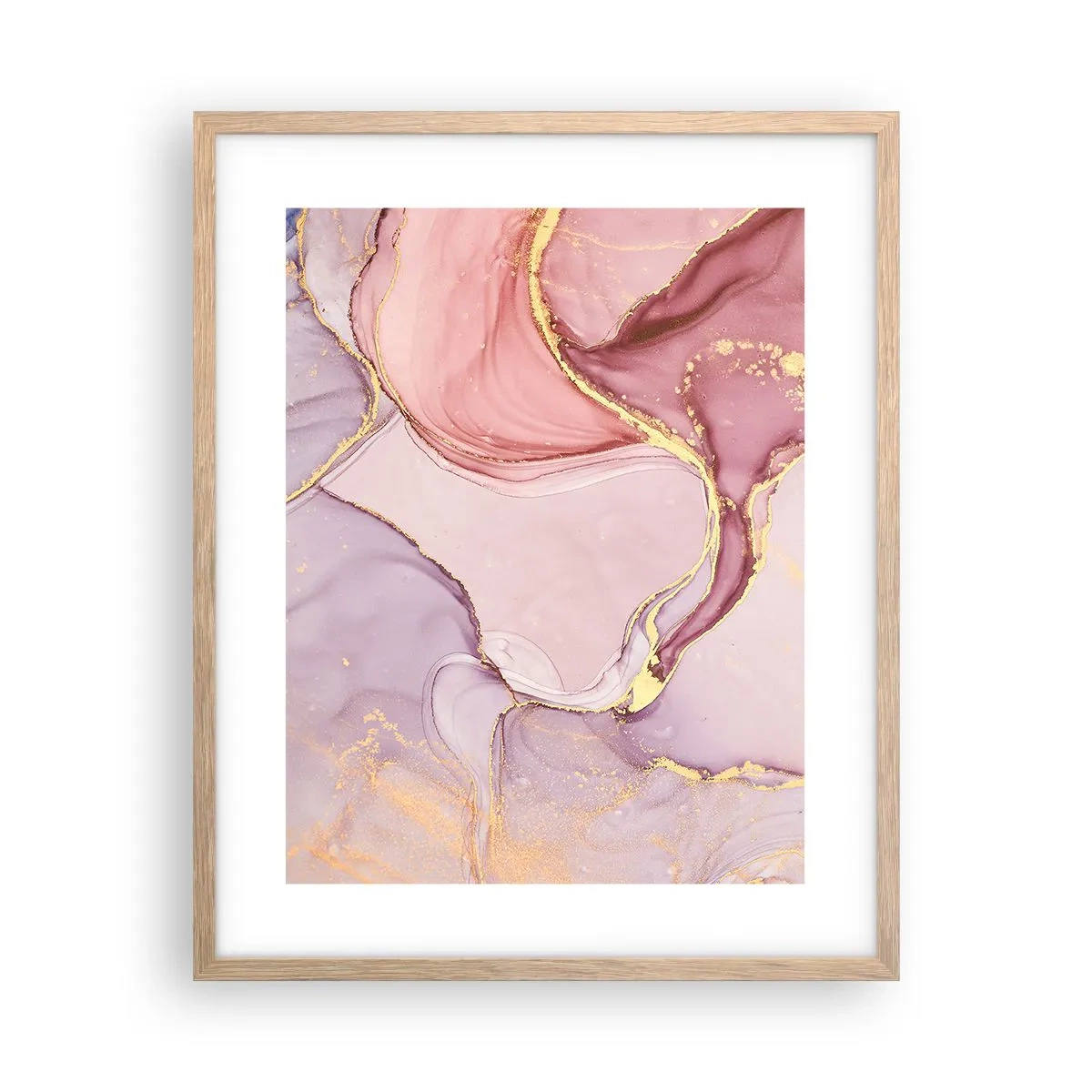 Poster in cornice rovere chiaro - La carezza dei colori - 40x50 cm