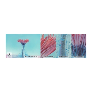 Campione di Fotomurale Premium Sand - L'abbraccio che ravviva - Astrazione, Fiore, Pezzo - 100x30 cm