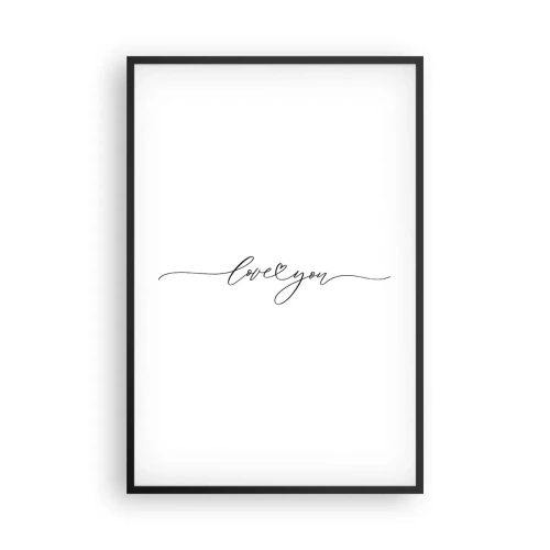 Poster in cornice nera - Bianco e nero - 61x91 cm