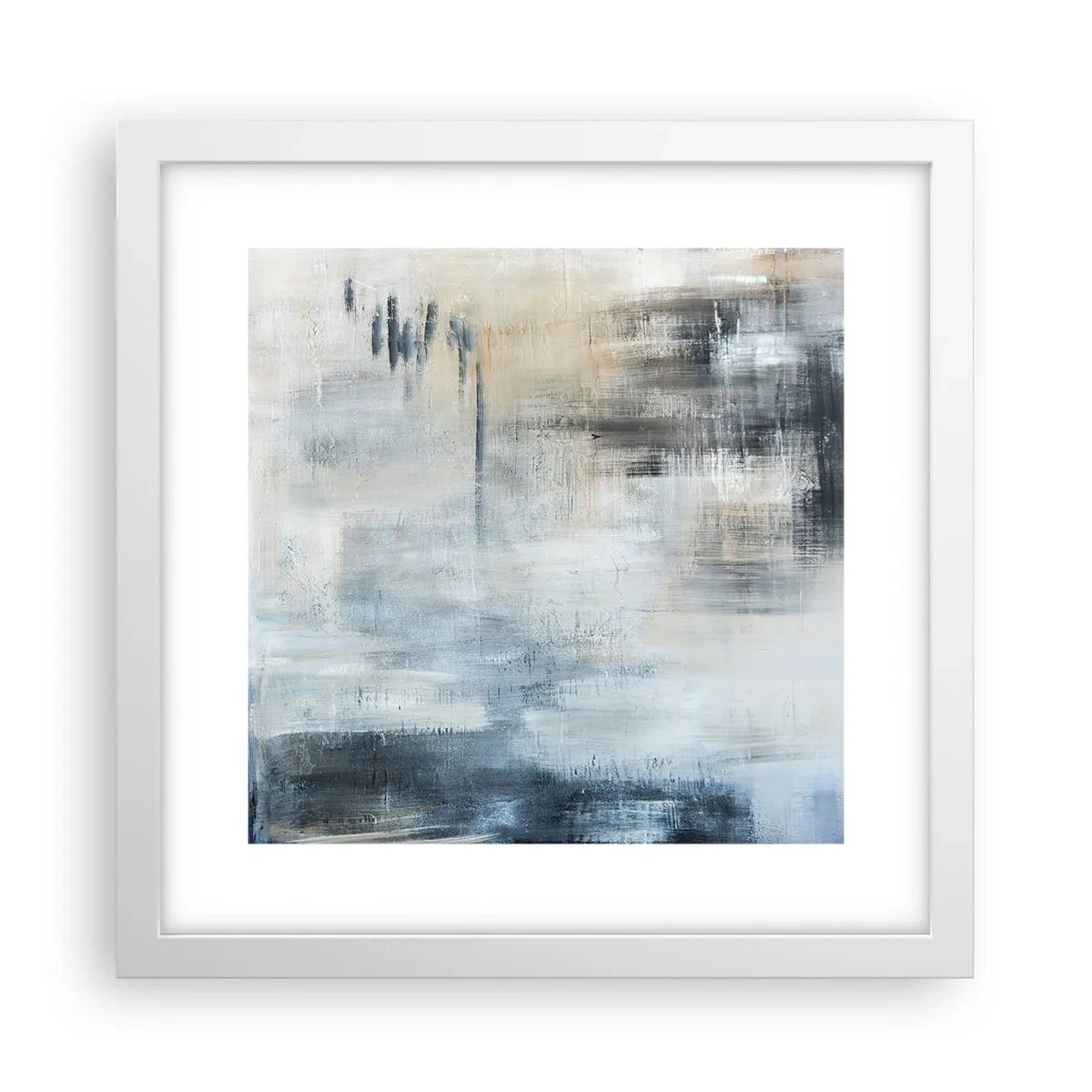 Poster in cornice bianca - Coperti dal blu - 30x30 cm