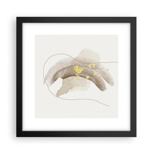 Poster in cornice nera - Incontro nello spazio - 30x30 cm
