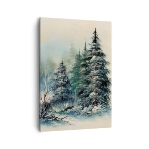 Quadro su tela - Stampe su Tela - Paesaggio invernale con alberi innevati - 50x70cm - Pronti al Natale - Decorazione murale moderna per soggiorno e camera da letto ARTTOR