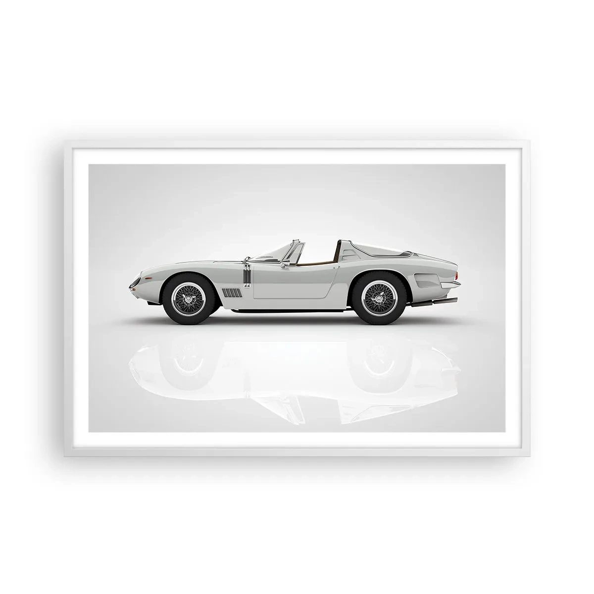 Poster in cornice bianca - Promessa di divertimento - 91x61 cm