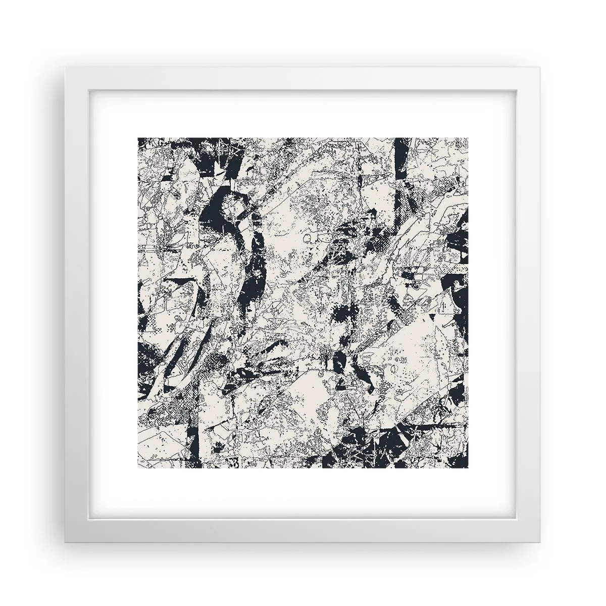 Poster in cornice bianca - La compenetrazione degli opposti - 30x30 cm