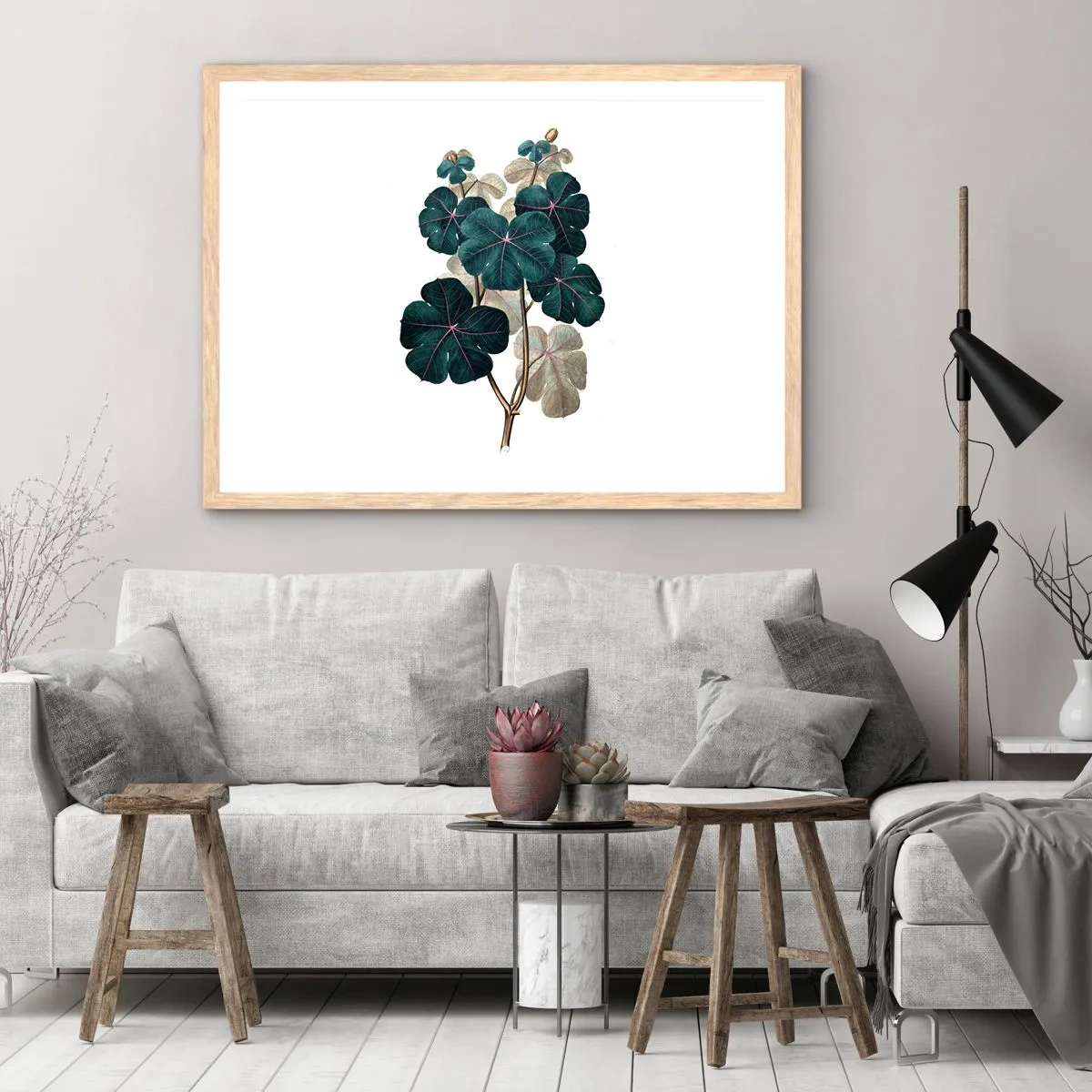 Poster in cornice rovere chiaro - Dal vecchio erbario - 91x61 cm